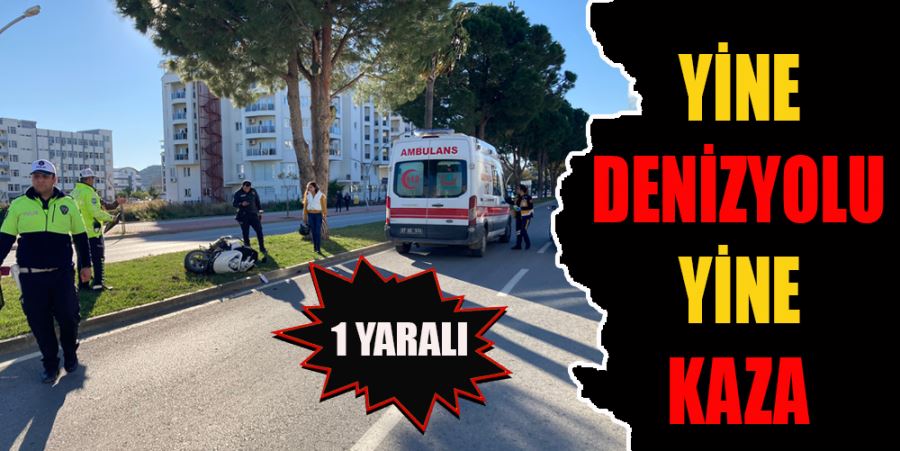  KAZA MOTO KURYEYİ HASTANELİK ETTİ