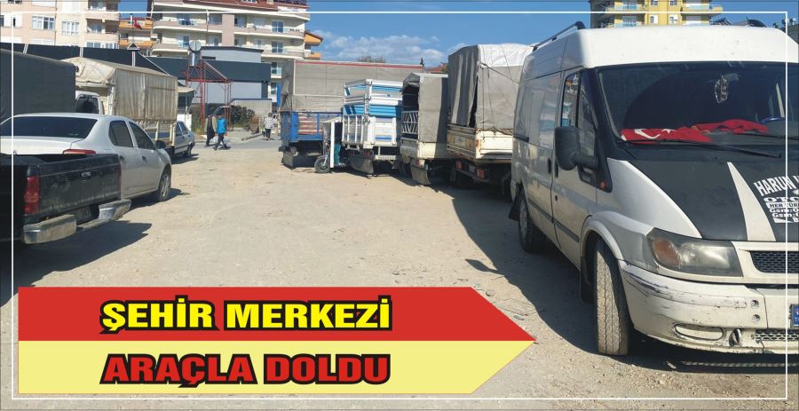 ŞEHİR MERKEZİ ARAÇLA DOLDU