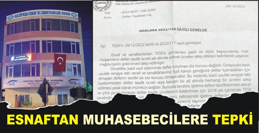 ESNAFTAN MUHASEBECİLERE TEPKİ