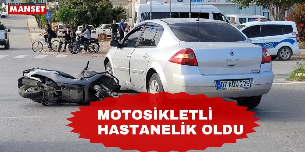 MOTOSİKLETLİ HASTANELİK OLDU