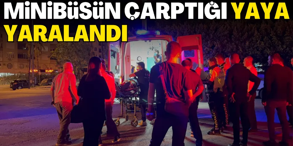 MİNİBÜSÜN ÇARPTIĞI YAYA YARALANDI