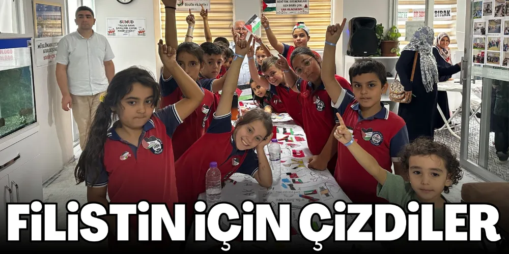 FİLİSTİNLİ ÇOCUKLAR İÇİN ÇİZİLDİ