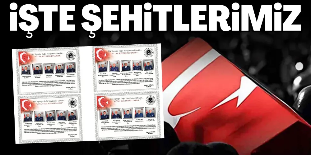 İŞTE ŞEHİTLERİMİZ!