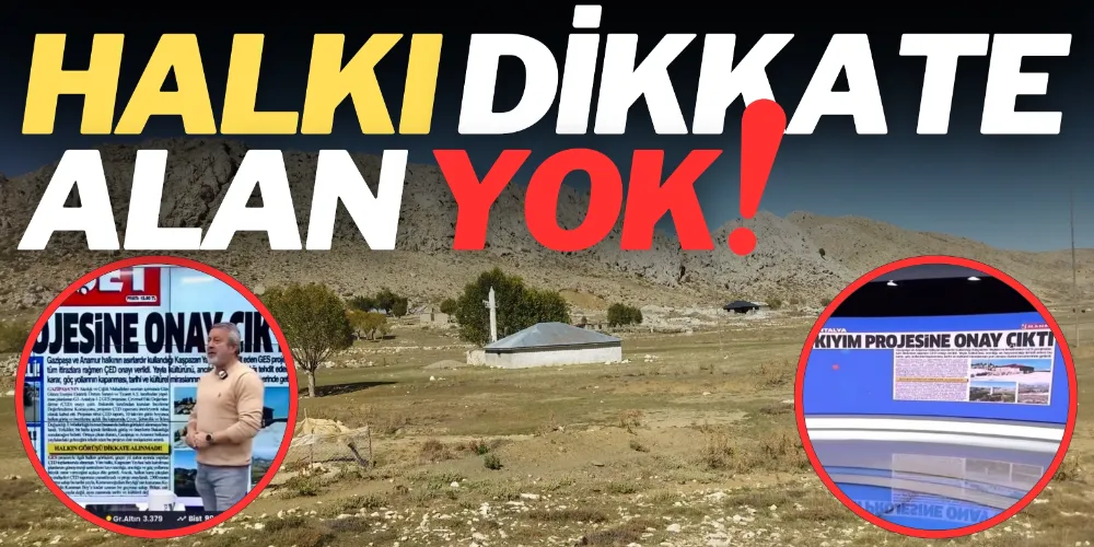 HALKI DİKKATE ALAN YOK!