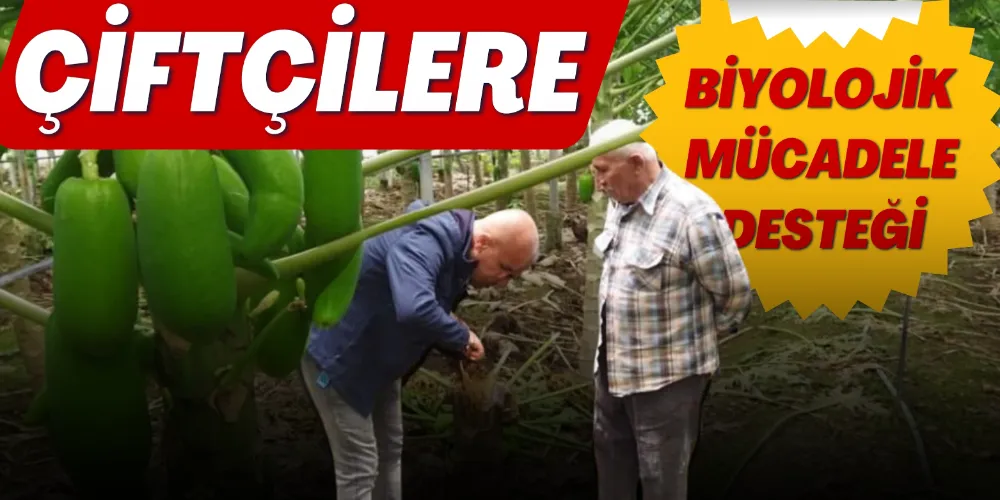 ÇİFTÇİLERE BİYOLOJİK MÜCADELE DESTEĞİ