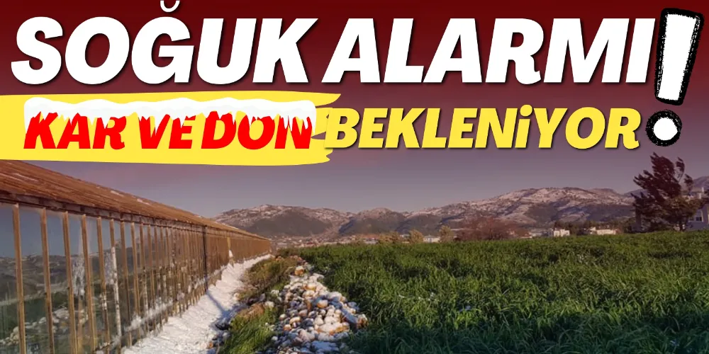 SOĞUK ALARMI! KAR VE DON BEKLENİYOR