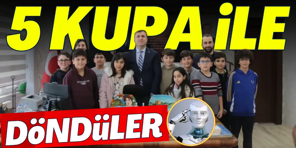 GAZİPAŞALI ÖĞRENCİLER ROBOT OLİMPİYATLARI’NDAN 5 KUPA İLE DÖNDÜLER