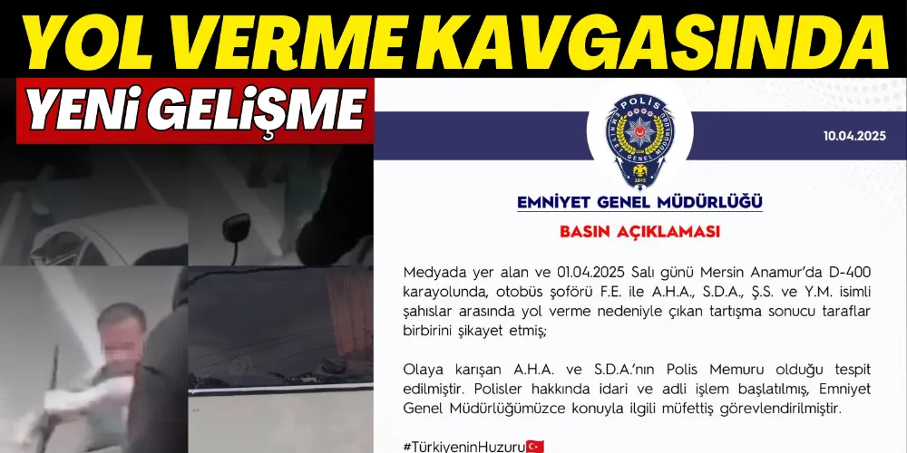 YOL KAVGASINA KARIŞAN İKİ KİŞİNİN POLİS OLDUĞU ORTAYA ÇIKTI