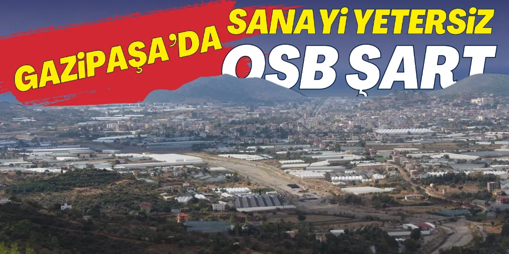SANAYİ YETERSİZ OSB ŞART!
