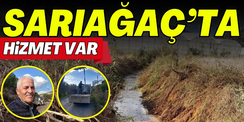 SARIAĞAÇ’TA YAĞMUR SUYU MAZGALLARI TEMİZLENDİ 