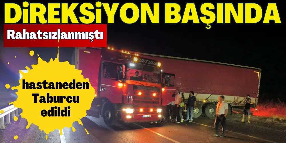 TIR SÜRÜCÜSÜ DİREKSİYON BAŞINDA RAHATSIZLANDI