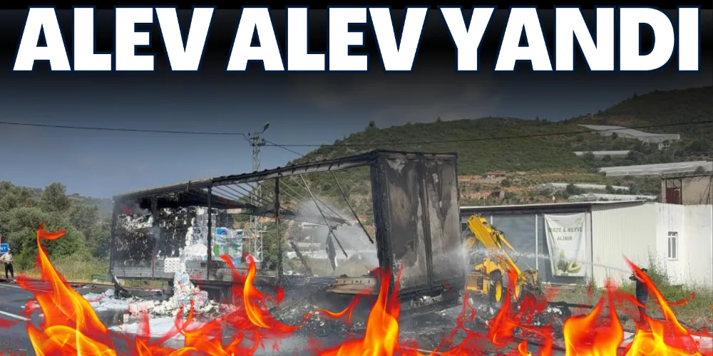 PEÇETE YÜKLÜ TIR ALEV ALEV YANDI