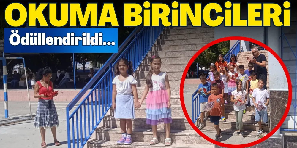 OKUMA BİRİNCİLERİ ÖDÜLLENDİRİLDİ