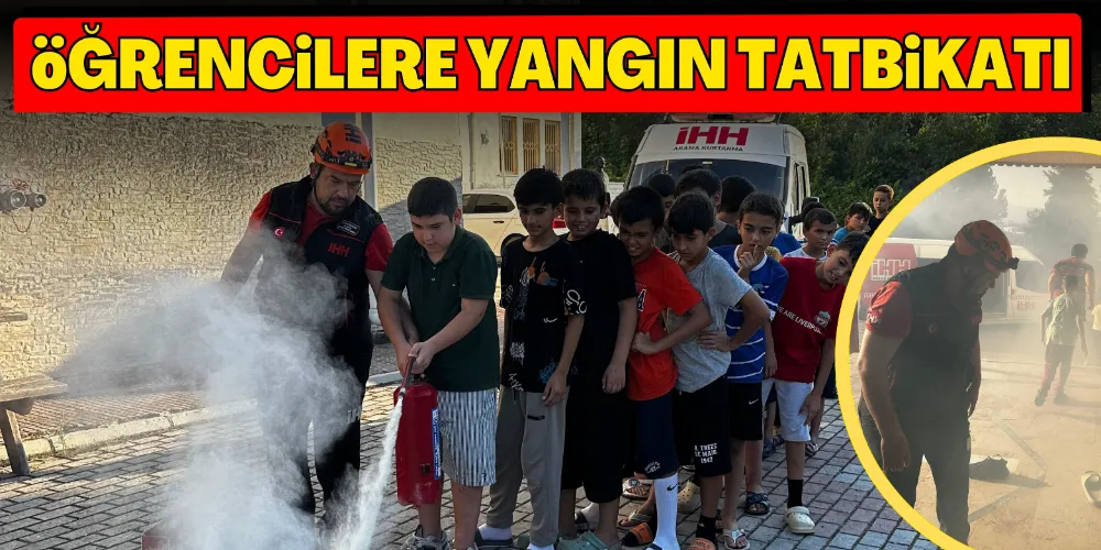 KUR’AN KURSU ÖĞRENCİLERİNE YANGIN TATBİKATI EĞİTİMİ