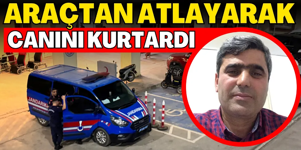 ARAÇTAN ATLAYARAK CANINI KURTARDI