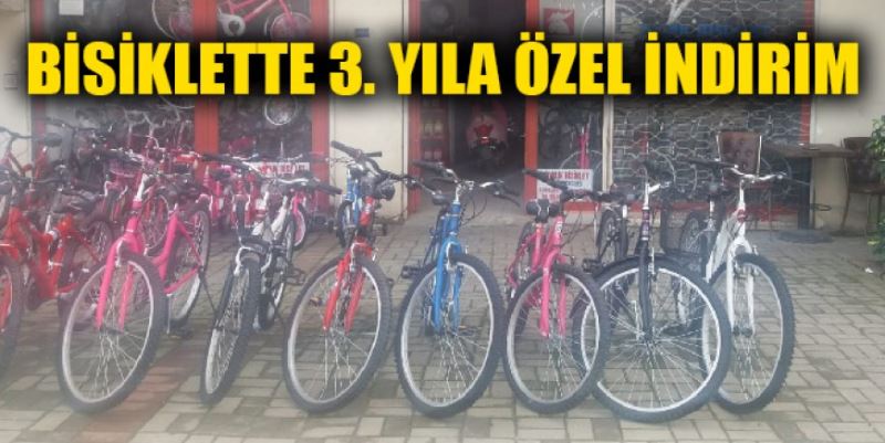 BİSİKLETTE 3. YILA ÖZEL İNDİRİM