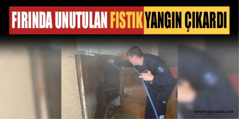 FIRINDA UNUTULAN FISTIK YANGIN ÇIKARDI